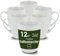 Level One 12 Stück Kaffeebecher 300ml aus hochwertigem Porzellan, Kaffeetasse in weiß, Kaffeebecher mit Henkel, Spülmaschinen- & Mikrowellengeeignet