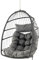 DREAMADE Hängesessel mit Sitzkissen & Kopfstützkissen, klappbarer Hängekorb Hängestuhl Hängesitz Hängeschaukel für Indoor, Outdoor Schaukel Hängestuhl für Kinder und Erwachsene Grau