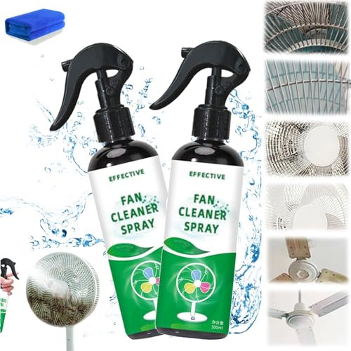 Effective & Multi-Function Fan Cleaner Spray, Fan Cleaner For Standing Fan Spray, Fan Cleaning Spray, 300ML Fan Cleaning Spray, Ceiling Fan Blade Spray Cleaner, for All Types of Fans (2PCS)