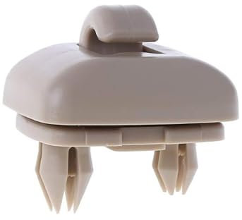 JINQFENG 2 Pezzi Clip per Visiera Auto, per Audi A1 A3 A4 A5 Q3 Q5 Supporti per Parasole, Gancio Parasole per Auto,Beige