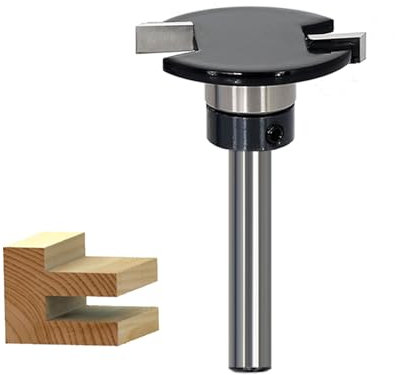 SICWOOD Top Bearing Slot Cutter Router Bit 1/4 Inch Shank - Slot Cutting Router Bit 5/32 Height, Depth 3/8 , Carbide Tip Biscuit Bit for Cut Slots & Grooves
