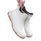 YDYAENIO Stivali Gomma Uomo Stivali da Pioggia for Uomo Scarpe Antipioggia e Impermeabili, Stivali Corti Casual in Gomma, Scarpe da Lavoro in Gomma(Beige,43)