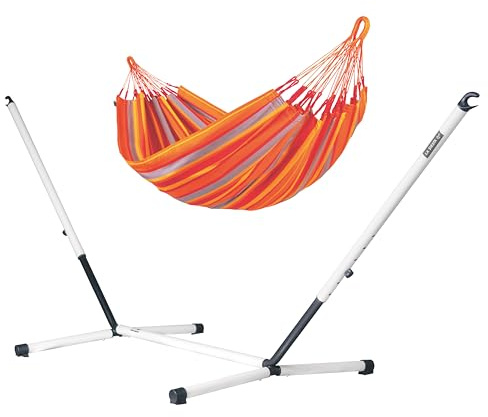 LA SIESTA® Brisa Hängematte & Stahlgestell - Wetterfeste Hängematte mit Gestell, Hängematte Outdoor Indoor, Hängematte mit Ständer - Hängematte für Balkon Terrasse Garten - Einzel Hängematten, Toucan