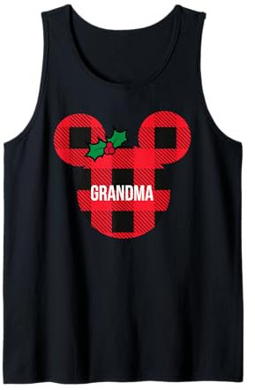 Disney Minnie Mouse Family Matching Holiday Plaid Grandma Débardeur