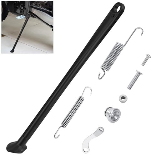 Tunejoy Motorrad Seitenstaender Universal Dirt Bike Kickstand mit Feder Satz für Off-Road-Motorräder ATVs Elektroroller Pit Bike Quad 43 cm Schwarz