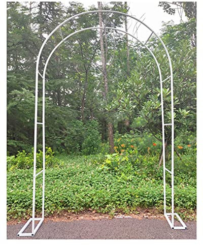 Gartenlaube, Pergola, Metall, Hochzeitsbogen, Stahl, 233 x 220 cm, perfekt für Zeremonien und Veranstaltungen im Freien, Weiß