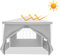 Eikuavons 3x3m Pavillon, Garten Pavillon, Partyzelt, gartenpavillon, Wasserdicht Gartenzelt mit Seitenteilen und Fenstern, Sonnenschutz Festzelt,Weiß
