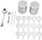 15 Latte Art Stencils 2 Latte Art Pen 2 Coffee Spoons Stainless Steel Powder Shaker Coffee Tool Set for Coffee Cakes Desserts Drinks Restaurants Hotels