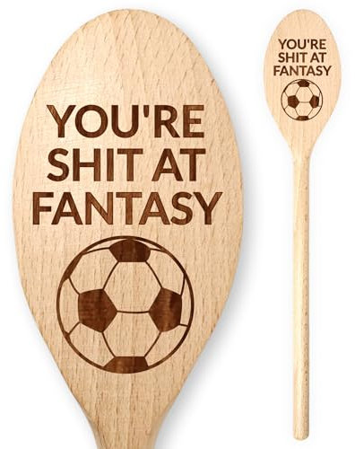You’re S**t at Fantasy Football Wooden Spoon Award FPL Premier League Game Sports Team Challenge Five A Side FPL Work Competition Last Place Loser Worst Player Novelty Bad Crap Not Good Footie Soccer