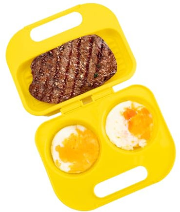 Mikrowellen-Eier-Pochierform, Omelett-Maker, 18 x 15 cm, Silikonform, einfach antihaftbeschichtet, wiederverwendbar, Eierkocher für pochierte Rührei