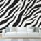 NOGAWA Papier Peint Imprimé Zébré, Papier Peint Motif Noir et Blanc, Panoramique Décoration Murale Pour Salon, Chambre, Tapisserie Murales Intissé, Wallpaper Mural 250x175cm