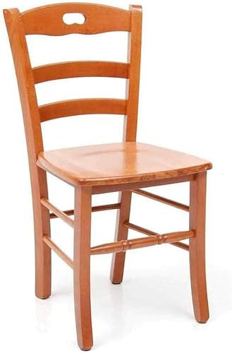 Sedia Venezia In Legno Massello Colore Ciliegio 2 Pezzi