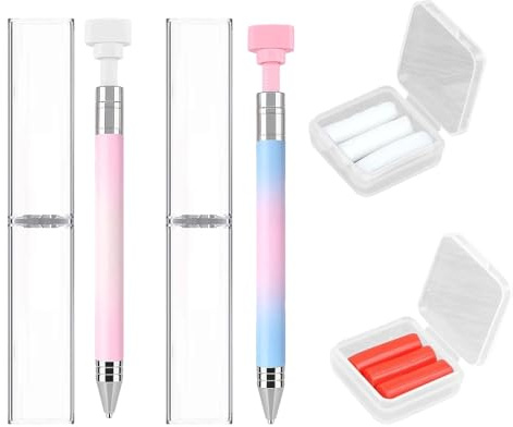Yuwnd Diamond Painting Zubehör, 2 Stifte mit Wachs Set, Präzisionswerkzeug für DIY Crafts, Inklusive 2 Aufbewahrungsboxen und 2 Wachsstücke, Ideal für Diamond Painting Enthusiasten