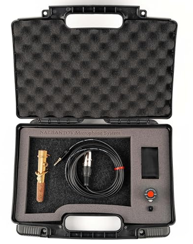 Nalbantov NCM 8X SS Kit Microphone pour Saxophone Soprano | - Système de Capture, câble, Manche