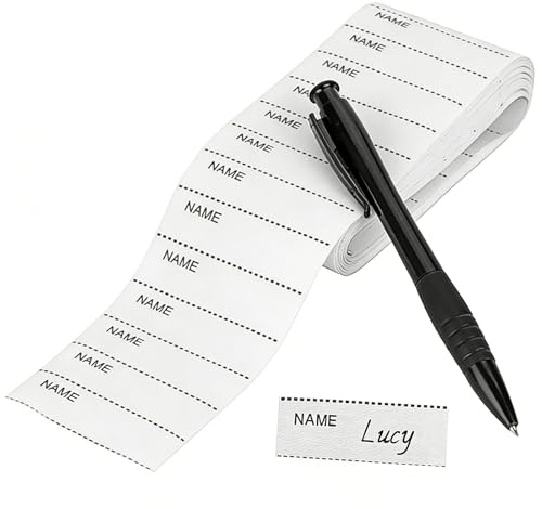 200 Pack Washable Iron On Name Labels for Clothes Uniforms & Belongings | Tool-free application, strong long-lasting adhesion, stays intact through washes, perfect for personal items and school use.