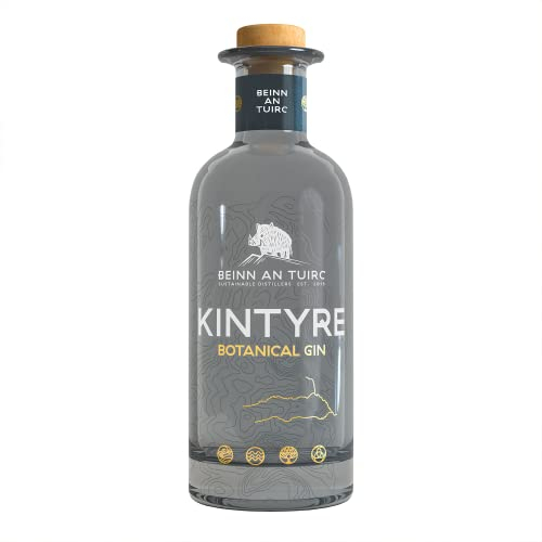 Kintyre Gin - 70cl, 43% ABV - Produced by Beinn an Tuirc Distillers - Perfect Scottish Gin Gift - Beautifully Blended London Dry Gin - Premium Gin with Delicate Floral Notes