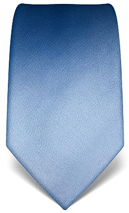 Vincenzo Boretti Herren Krawatte reine Seide uni einfarbig edel Männer-Design zum Hemd mit Anzug für Business Hochzeit 8 cm schmal/breit hellblau