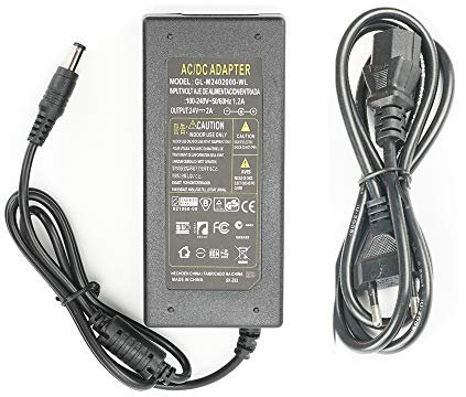 Netzteil 24V 2A, 48W Schaltnetzteil Trafo für LED Streifen, Lichterkette, Kamera
