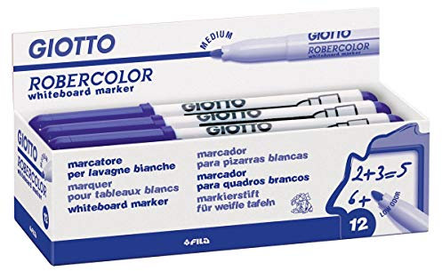 Giotto Robercolor Medium Whiteboard-Marker, runde Spitze, ca. 3-4 mm, blau, 1 Einheit