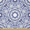 ABAKUHAUS Arabeske Stoff als Meterware, Oriental Boho, Microfaser Stoff für Dekoratives Basteln, 1M (230x100cm), Blau