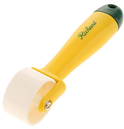 Tenlacum Plastic Handle Smooth Surface Wallpaper Edge Seam Roller DIY Hand Pressure Rollers - Yellow, (mini Roller)