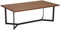 Ibbe Design Couchtisch 140x80 Beistelltisch Nussbaum Rechtecking MDF Walnuss Matt Furnier Tisch Tokyo mit Schwarz Metall Gestell, 140x80x52 cm