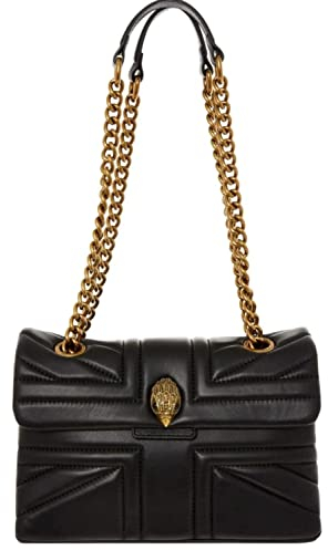 Kurt Geiger London Crossbody Damen Kensington Black Leather Union Jack Quilted Bag