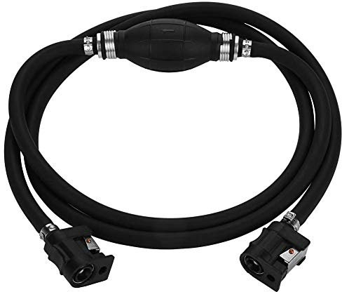 EVGATSAUTO Fuel Line Assembly for Boat, Fuel Pump Line with Hand Primer Bulb Aluminum Hose Clamps, Gas Outboard Petrol Fuel Line