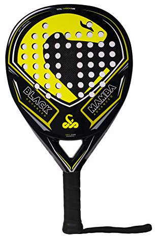 VIBORA Black Mamba Advanced 2020 sin Cordaje g Pala de pádel Negro - Amarillo, Talla única