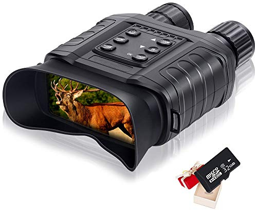 Braveking1 HD Digitales Nachtsichtgerät 4 X 20 Zoom Nachtsicht 1640 ft/500M Erkennungsweite 4 TFT LCD Bildschirm Infrarot Wasserdichtes Fernglas Schießen Sie Eine Bilder/Videos mit 32G Speicherkarte