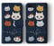 Tirita Personalised Leather Flip Wallet Phone Case with Card Holder Compatible with iPhone 5 / 5s / SE 2016 - Drawing Cartoon Kitten [11 - Cat Faces Handwritten]