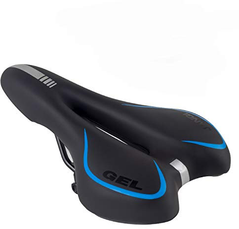 MSDADA Fahrradsattel, Gel Fahrrad Sattel Hohl Fahrradsitz Wasserdicht PU Bequemes Weiches Kissen für MTB/Rennrad/Mountainbike/Heimtrainer/Citybikes/Tourensattel Herren Damen