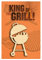 KE - Exklusive Männer Geburtstagskarte mit Grill Motiv, DIN B6 Format, Inklusive Umschlag und Innendruck - Hochwertige Holzteil Detailierung - Geschenk für Grillliebhaber - Motiv: Grill