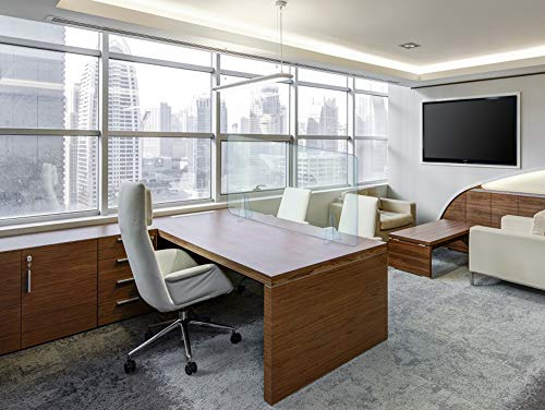 DIMEX Transparente Trennwand aus dauerhaften Plexiglas - sichern 5mm Hustenschutz | Spuckschutz Plexi aus Acrylglas | Glasklar Plexi Schutzwand (90 x 60 cm)