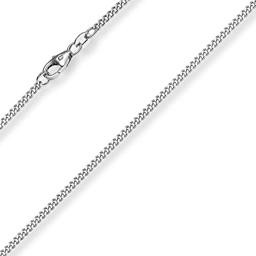 1,5mm Panzerkette Kette Collier aus 585 Gold Weißgold Halsschmuck 40cm