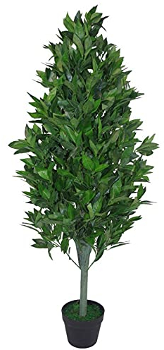 Leaf Realistische künstliche Lorbeerkapfen, 2 Stück, Lorbeer-Formschnitt