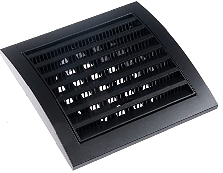 Steinberg14 Anthracite Plastic 100mm Adjustable Air Vent Cover - 4 inch Air Vents for Interior Walls and Ceilings - Outdoor Vent Cover - Extractor Fan Vent Cover - Ventilation grilles