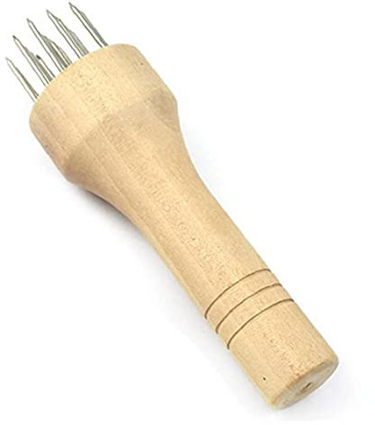 TOSSPER Stainless Steel Meat Mallet Meat Needle Tenderizer with Wood Handle Kitchen Food Processing Gadget for Beef Pork