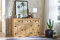 SAM Sideboard Acapulco, Pinienholz massiv, Kommode mit 3 Türen & 3 Schubladen, naturfarben gewachst & gebeizt, Schwarze Metallgriffe, Mexiko-Möbel