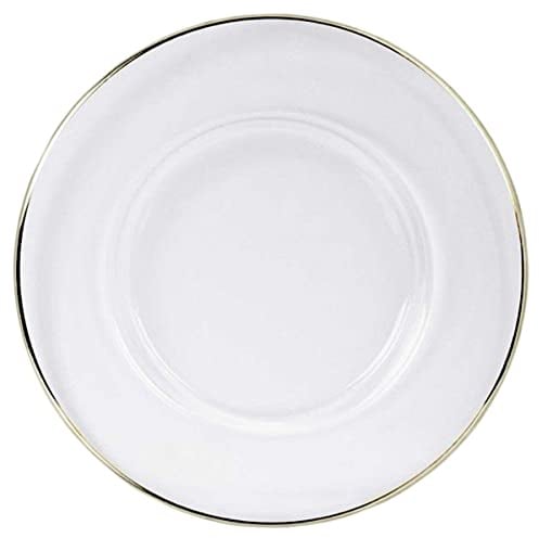 Red Pomegranate Gilt 13 Charger Plate Set of 8 Silver