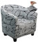 Jaotto Housse de Fauteuil Cabriolet 1 Place, Housse de Fauteuil Crapaud Extensible Chesterfield, Housse Fauteuil Salon Club il Lavable, Couverture de Fauteuil Facile à Installer et à Laver,Style Gris