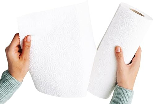 Satino Küchenrolle 2-lagig – extrem saugstark, extra reißfest & besonders - 100% Recyclingpapier – Made in Germany – hochwertige Küchentücher - Umfang: 4 Rollen - 64 Blatt je Küchenrolle