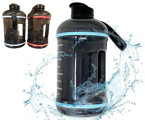 MantraRaj 2.2 Litre Large Jumbo Sports And Gym Water Bottle Extremely Durable BPA Free Ideal for Gym Dieting Bodybuilding Outdoor Travel Camping Hiking & Office With Handle Sports Water Jug (Blue)