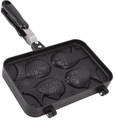 Gaufrier Antiadhésif de Moule de Gâteau Casserole en Alliage D'aluminium 4 Moules pour Gâteau de Poisson Moule à Pâtisserie Ustensiles de Cuisson en Forme de Poisson à 2 Faces