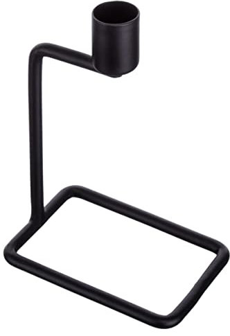 Brandsseller Kerzenständer Metall Schwarz 14,5 cm Kerzenhalter Kerzenleuchter für Stabkerzen Design Eckig