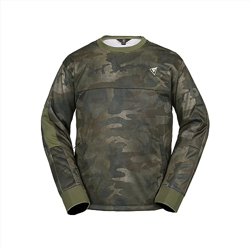 Volcom Herren Hydro Crew Snowboard Ski Fleece Base-Layer, Cloudwash Camo S4, XX-Large