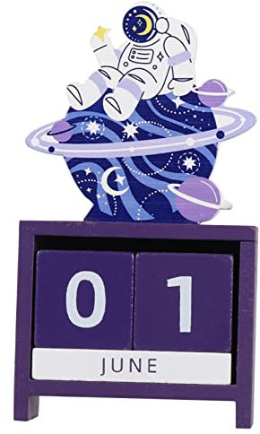 FONDOTIN 1 Stück Schreibtischkalender Bürodekorationen Kinderanzug Gadgets Dekorativer Adventskalender Kreative Tischdekoration Weihnachts-Adventskalender Schöner Kalender