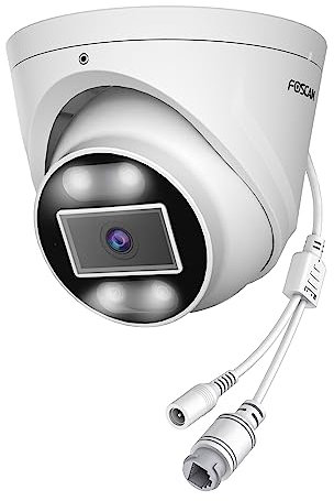 FOSCAM 5MP Security POE IP Camera Outdoor/Indoor, T5EP 3K Home Security Surveillance Cameras with 2-Way Talk, Color Night Vision, Spotlight, Work with Alexa IP66