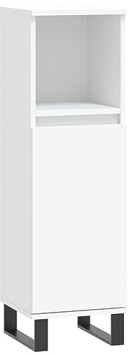 vidaXL Badschrank Weiß 30x30x100 cm Holzwerkstoff