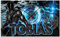 timalo® Coole Gamer Uhr Gaming Poster personalisiert mit Namen | Zimmer Dekoration Banner Bild mit Uhrwerk Deko Wanduhr Wandbild 3D blau | pu-13-120x61cm-d